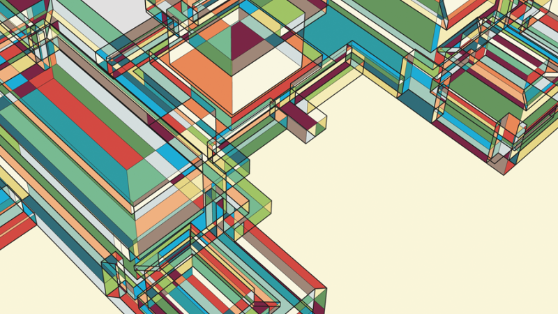 Abstract graphic header for When Advancement Meets Academia